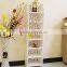 Fashion style pure white spicy cube wood carved shelf