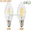 AC220V E14 2W 4W Retro Filament cob led candle light