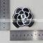 Mystical Embroidery Textile Patches Gardenia Black and White Match Pattern Trim 6*7cm for Dress