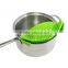 Food Pot Strainer Lid Pasta Kitchen Silicone Strainer