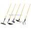 garden fork, garden rake, garden hoe