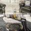 C381 Living Room Stainless Steel Marble Coffee Table