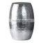 Hand Hammered Metal Side Stool
