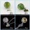 Antique bronze wish pendant jewelry, transparent clear 20mm dandelion resin ball for earring