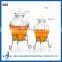 12L glass beverage dispenser with faucet and metal stand