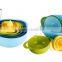 5pcs plastic lemon juicer and colaner in mixing bowl set