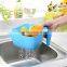 Plastic square Vegetable fruit Strainer Draining Basket with Handle