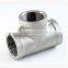 Equal Stainless steel welding thread 3-way pipe Tee