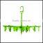 Hanging Dryer 20 Clips Pin Laundry Clothes Hanger Underwear Socks Foldable Green,custom Plastic Hanger Manfuacturer