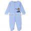 Custom Lovely Perfect Unisex Babys 100% Cotton Breathable Plain Footed Sleeper Pajamas Long Sleeved Romper