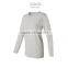 Pure color T-shirt round neck long sleeve female cotton