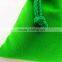 Custom Velvet Bag Green Drawstring Pouch Bag