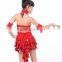 Hot selling children gilrs sleeveless sequin latin dance dress for sale LD0357
