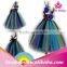 Kids Girls Princess Bow Belt dress Circle Bubble Peacock print kids Dress girl's Party Clothes LBE4092186