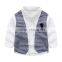 S33454W Children Long-sleeve Shirts Boys Autumn Color Joining Casual Shirt