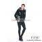 Men Patchwork leather Knitted jackets coat alpaca hooded sweater with zipper
