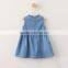 Wholesale summer sleeveless soft denim children girls dress