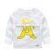 Wholesale spring cotton long sleeves boys kids round neck t-shirt