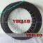 700C Carbon Wheels Clincher 88mm White Spokes Black Hubs 3K Glossy