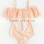 woman bathing suit hollow out bikini ruffle one-piece swimsuit