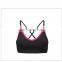 Custom make ladies fitness workout sports bra with sublimation printed