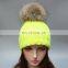 Custom crochet pom pom beanie hat winter pompon hats with top ball