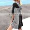 CHEFON Women nubby detail super comfy marled poncho style hoodie,oversized fit hoodie