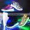 latest high quality OEM color and label USB kid boys and girls LED sneakers shoes