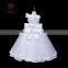 White Bowknots Back Full-length Party Birthday wedding princess baby Girls Clothes Children Kids Girl