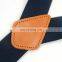 Wholesale Real Leather Dual Clips Suspenders Men's Leisure Leather Adult Suspenders