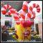 Customized christmas inflatable gift box, inflatable ornament present , santa claus decor for promotion