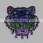 Large Embroidery Beaded Sequin Tiger Sew On Applique Patches