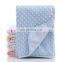 100% Polyester 2 Ply Dot Star Custom  minky baby blanket