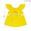 2019 Girls 2 Piece Suits Yellow Flare Sleeve T-Shirt With Floral Printed Bummies Baby Kids Clothing Set Cool Summer