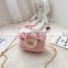 Korean children's bag autumn / winter 2020 new shoulder bag cute plush rabbit crossbar fashion small fragrant bag