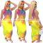 2020 New Arrivals Women Tie Dye Casual Dresses Ladies Bodycon Long Dresses Women Sleeveless Summer Dresses