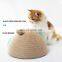 Manufacturer wholesale short plush bottom sisal cat scratcher half ball