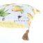 Summer Fruit Yellow Lemon Leaf Pillow Cover Waterproof Outdoor Cushions Home Decorative Cotton Linen 18x18Inch
