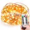 10M Remote Outdoor Waterproof 8 Modes Copper Wire LED String Light for Christmas Party Decor