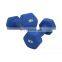 Factory custom  vinyl dumbbell color plastic coated dumbbell  home use dip dumbbell
