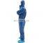 Safety Coverall Blue Hazmat Suits Disposable Nonwoven Coverall