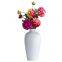 Tall Morandi White Hand Made Fashion Elegant Ceramic Flower Vase For Showroom Decor