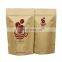 Eco Friendly Customized Printed Packaging Bag Tea Recyclable Stand Up Pouch Kraft Paper Coffee Bags