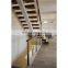 Interior straight wooden mono steel beam straight staircase with cable railings design