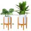 Plant Stand House Home Decor Modern Mid Century Display Holder Rack Wrought Iron Adjustable Indoor Flower Pot Plant Stand Wood
