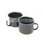 Wholesale diswash safe sublimation vintage customized logo enamel coffee mug