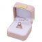 Unique Design Velvet Inside Pu Leather Jewelry Boxes With Logo Ring Box