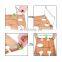 Outdoor Wine Bamboo Picnic Table Folding Portable Bamboo Wine Glasses Bottle Snack and Cheese Holder Tray for Concerts at Park
