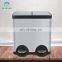 Hot Sale 40L/50L Stainless Steel Pedal Type Recycling Bin two compartment trash can