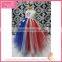 Gauze Five-pointed star decoration fluffy voile girl's dress children frocks designs